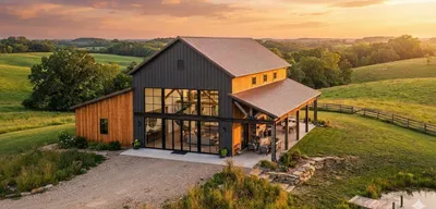 Finished pole barn garage interior