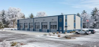 Commercial post-frame building exterior